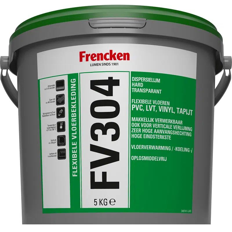 PVC en Vinyl lijm Frencken FV304 5KG PVC en Vinyl lijm Frencken FV304 5KG