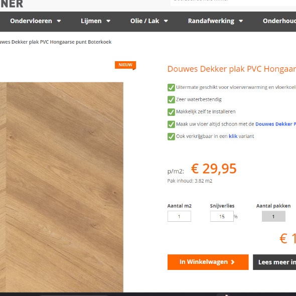 Hongaarse punt PVC online bestellen