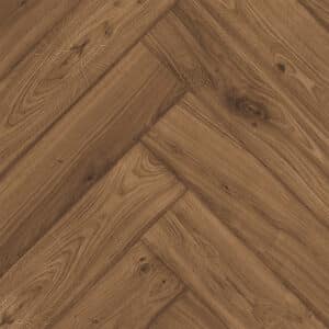 Eiken visgraat vloer van De Vloeren Kenner in de kleur Walnut Dark